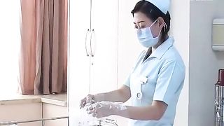 Asian Nurse Pooping - Chinese nurse doing enema to her patient