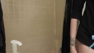 Nice brunette sniffing her own shit after pooping