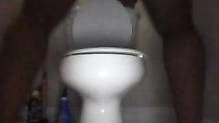Black girl spreading her big butt cheeks to poop