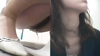 Hairy Japanese teen did a mess in a public bathroom