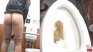 Massive load from a sexy flight attendant