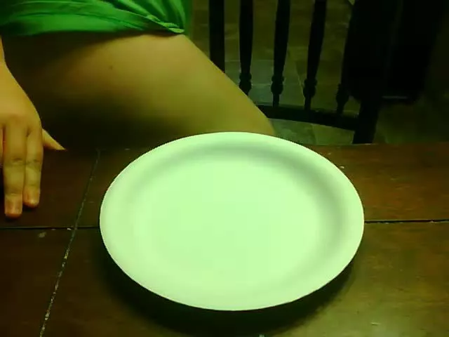 Shitting on a plate