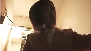 Cleaning her ass and panties in public bathroom