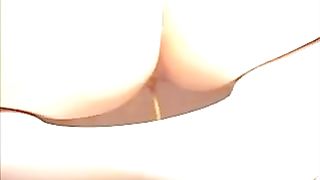 Japanese slut farting loud while pooping a big one