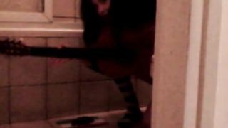 Sexy teen shitting on different flags