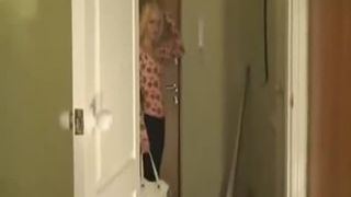 Young blonde Czech girl playing with her shit