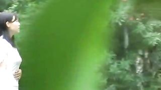 Sexy brunette teen sticking her long turd