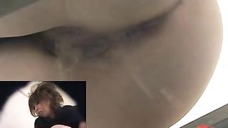 Asian woman shitting on a hidden cam bowl