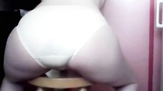 Dirty mature woman pooping in her panties