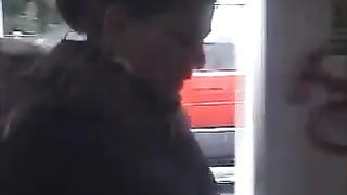 Hot woman caught shitting in a public place