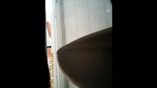 Spying on girls that are pooping