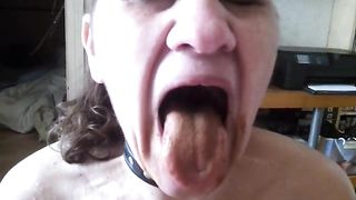 Forced to eat a tiny piece of shit in the morning