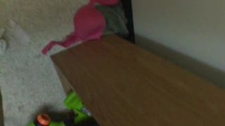 Blonde drunk babe drinking fresh piss