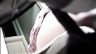 Mature blonde granny shitting in public bathroom