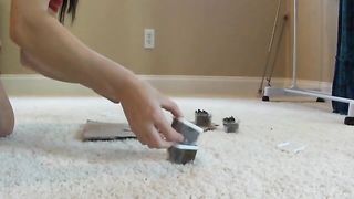 Sexy teen prepared scat dinner for boyfriend