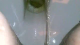 Sexy amateur wife peeing and pooping in close up