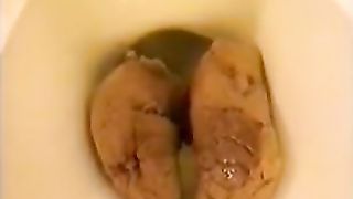 Sexy babe dropped a huge brown turd in toilet
