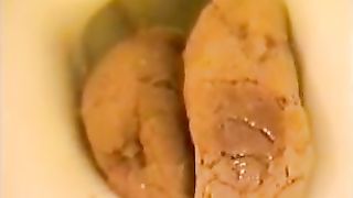 Sexy babe dropped a huge brown turd in toilet