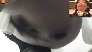 Compilation of same Japanese teen pooping in public bathroom