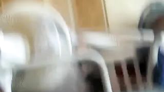 Fat lady pooping a big one