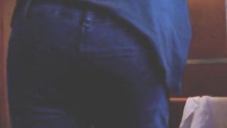 Sexy milf pooping in her jeans