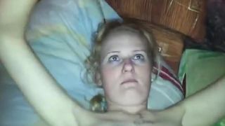 Blonde girlfriend swallow shit without gagging