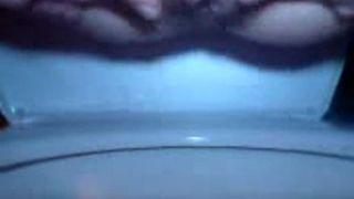 Creampied wife peeing and shitting in toilet