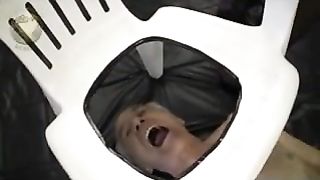 Hot secretary pooping on her boss