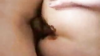 Dirty girl fucked in the ass in spoon position