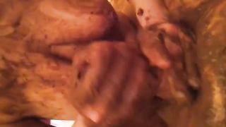 Hot brown haired teen smearing shit on each other