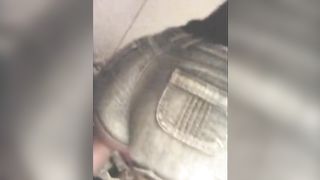 Black girl pooping in her tight shorts