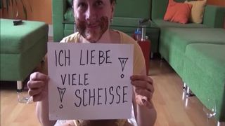 Mature woman shitting on black high heels