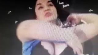 Cam girl fingering her perfect shaved butthole