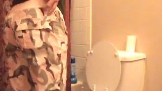 Amateur brunette wiping her ass while talking dirty