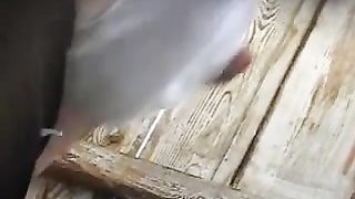 Desperate tourist caught peeing outdoor