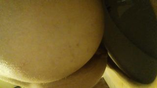 Naked girlfriend pooping in toilet