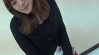 Hairy girl peeing with pressure in public bathroom