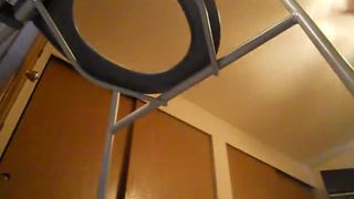 Sexy fat girl shitting in hotel room
