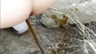 Sexy girl left a path of diarheea