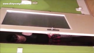 Two girls puking on each other after smearing shit