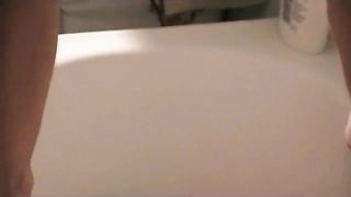 Fat man drinking piss from hot mistress