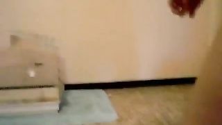 Sexy latina shitting on a slice of bread