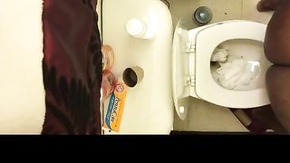 Black diva eating pasta and pooping after that