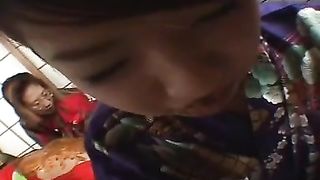 Lesbian Geishas smearing poop on each other