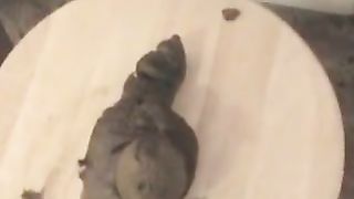 Incredible big turd from latina girl