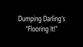 Fat black girl pooping on bathroom floor