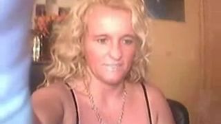 Busty blonde mature shitting on live webcam