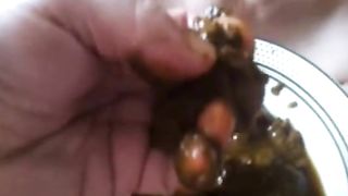 Step sister forced to smear poop