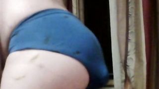 Young girl dropped a big one in her panties for us