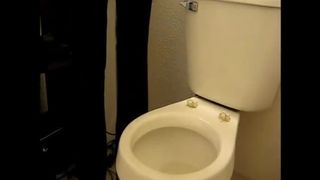 Hot latina pooping in toilet